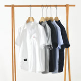 White Short Sleeve Shirt for Men Summer New Loose Casual Shirt Men's Clothing