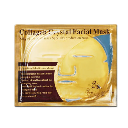 10pcs Crystal Collagen Gold Face Masks