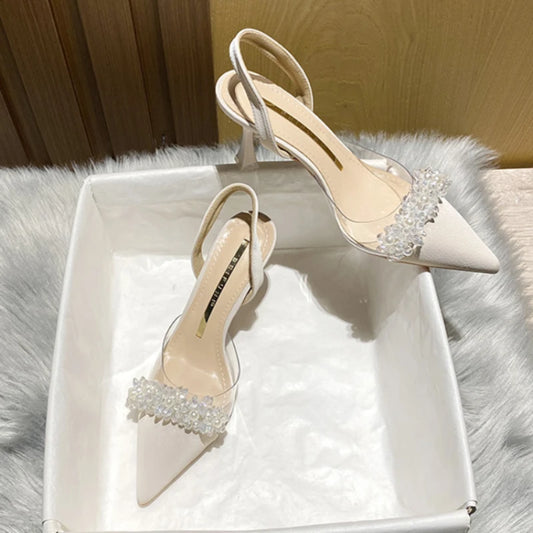 Women Slingback High Heels Summer Luxury Sandals Women