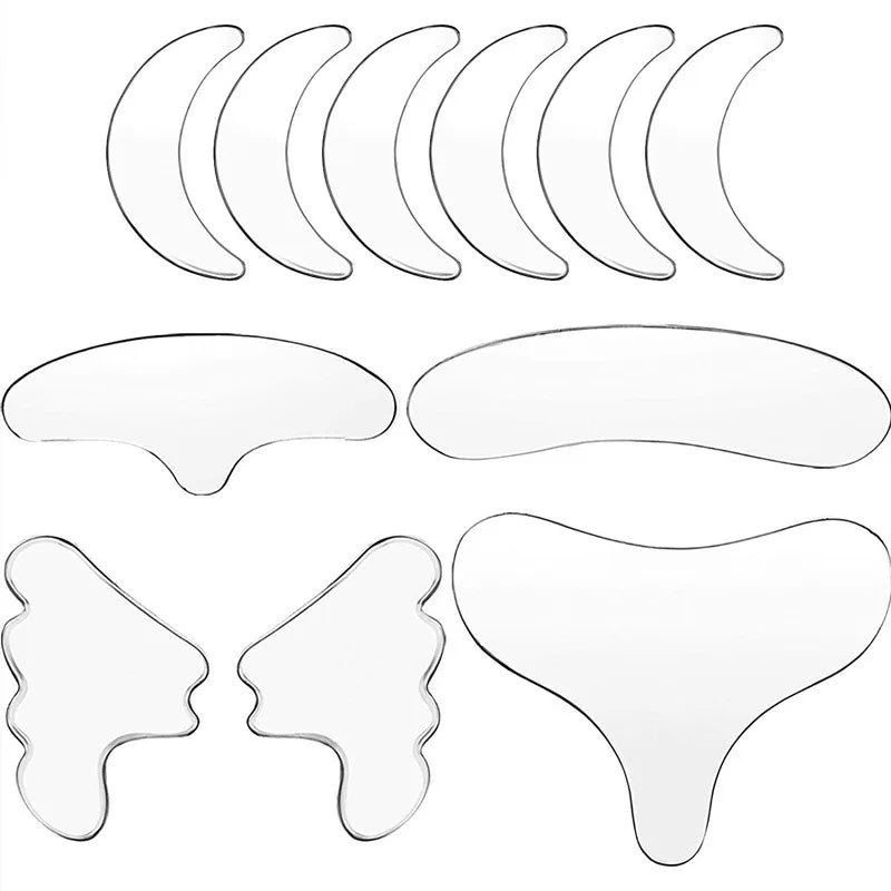 Silicone Wrinkle Stickers Set Facial Hand Skin Care Firming Skin Wrinkle Removal Silicone Patches Lift Chest Anti-Wrinkle Pad