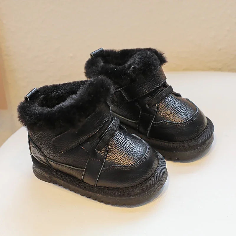 Baby Girls Snow Boots Winter Boys Outdoor Ankle Boots Children Warm Cotton Shoes Non-slip Windproof waterproof Kids Infant Shoes