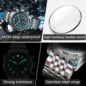 Luxury Military Watch for Men Waterproof Luminous Date Chronograph Man Watch