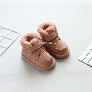 Fashion Baby Cotton Shoes Winter Plush Warm Snow Boots Toddler Infant Soft Bottom boots Non-slip Walkers Kids shoes for Boy Girl