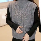 Fashion Luxurious Temperament Goddess Versatile Pullover Solid Knitted Vest