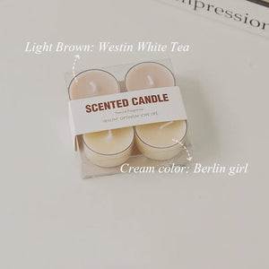 4pcs Handmade Tea Light Scented Candle Aromatherapy Soy Wax Candles