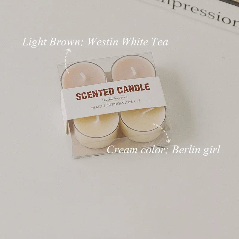4pcs Handmade Tea Light Scented Candle Aromatherapy Soy Wax Candles