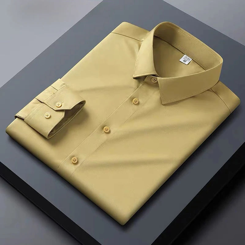 High end black men's shirt long sleeved Spring and Autumn 2024 new shirt jacket men's high-end feeling