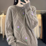 High end Luxury 100% Merino Wool Sweater Women's Autumn/Winter