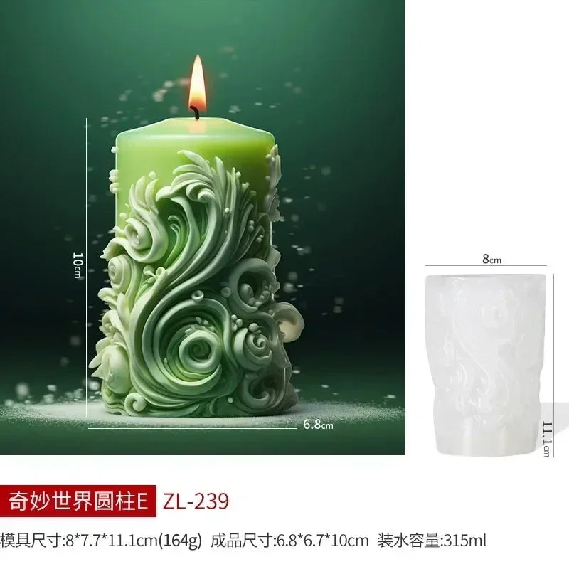 candle silicone mold flower bouquet relief resin mould blooming flower gypsum molds
