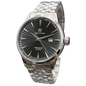 PABLO RAEZ Elegant Man Silver Wristwatch SUS304 Steel High Quality Luxury Men Watch Casual Waterproof Simple Dress Fashion Clock