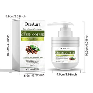 OceAura Green Coffee Bean Firming Body Cream Moisten the Skin Cream Caffeine Body Lotion Moisturizer To Firm Tighten Skin