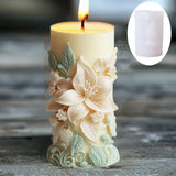 candle silicone mold flower bouquet relief resin mould blooming flower gypsum molds