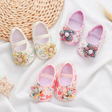 Rainbow Sandals Boys Baby Girls Soft Shoes Walkers Shoes Colorful Flowers Princess