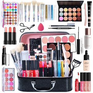 Eyeshadow Lip Gloss Foundation Lip Gloss Lipstick Cosmetic Case Complete Makeup Set