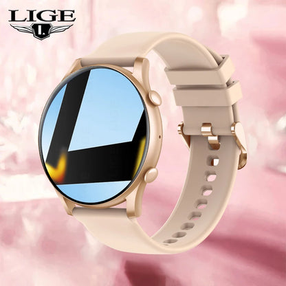 LIGE Smart Watch Woman Bluetooth Call Sport Fitness AI Voice Control Bracelet Full Touch Bracelet For Android IOS New Smartwatch