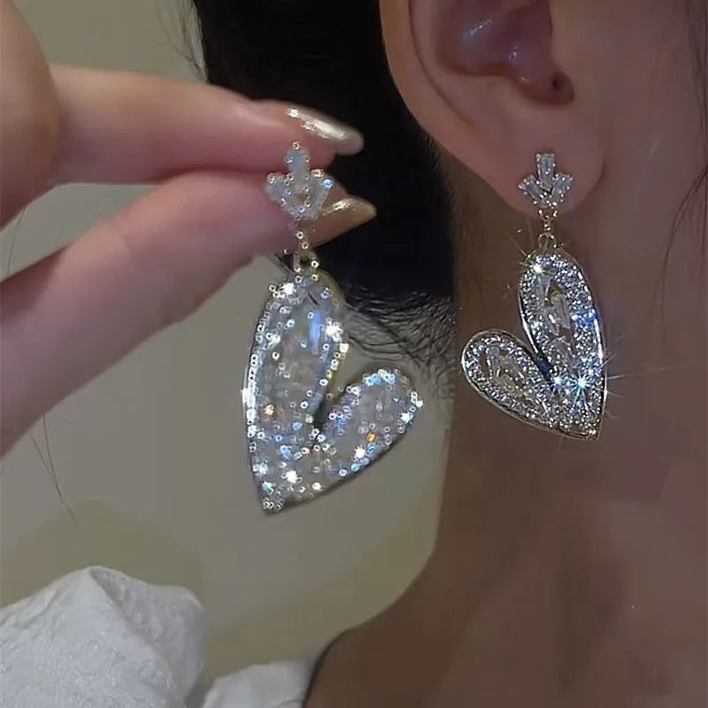Hanging Earrings Retro Long Tassel Earrings feminine temperament  Coconut Rhinestone S925 Silver Needle 2023 NEW Fashion Jewelry