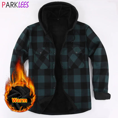 Warm Shirt Long Sleeve Western Cowboy Flannel Checkered Chemise