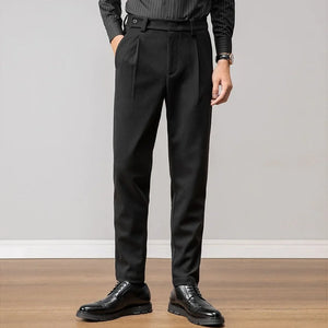 Spring Autumn Chinos Men Casual Pants Thin Basic Straight Fit Work Trousers Streetwear