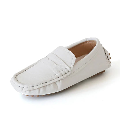 Brand New PU Leather Boys Casual Boat shoes Slip on Moccain Loafers Shoes Kids