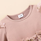 Autumn Baby Clothes Princess Dress  0-3Y Infant Girls Floral Embroidery Lace Bow Dress