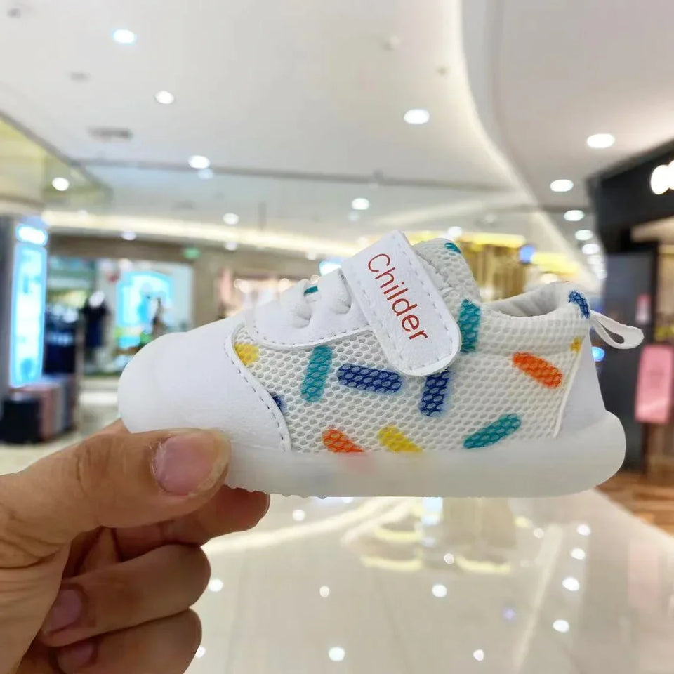 2024 New 2024 Spring and Fall New Season Models Boys Toddler Shoes Girls Soft Sole Mesh Breathable Single Shoes