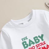 3Pcs Baby Thanksgiving Outfits Turkey Print Long Sleeve Top Pants Hat Set Infant Fall Clothes for Boys Girls