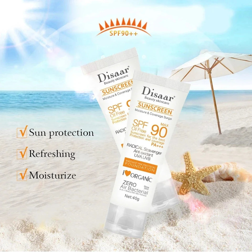 Facial Body Sunscreen Whitening Sun Cream SPF 90 Moisturizing Anti-Aging Oil-control Dust Oil Control Reduce Melanin Skin Care
