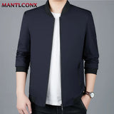 Casual Luxury Solid Color Men's Jacket Spring Autumn Thin V-neck Baseball Jacket for Men Zipper Up Jacket Man Outerwear Tops 3XL