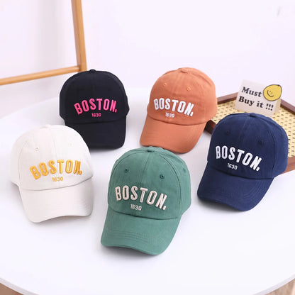 1pc Solid Letter Kids Baseball Cap Embroidery Children Girls Boys Sun Hat