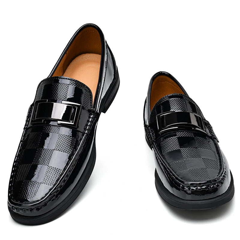 Patent Leather Loafers Men Casual Shoes For Gentleman Loafer Formal Shoes