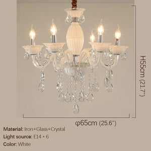 European Crystal Pendent Lamp Candle Lamp Luxury Art Living Room Restaurant Bedroom