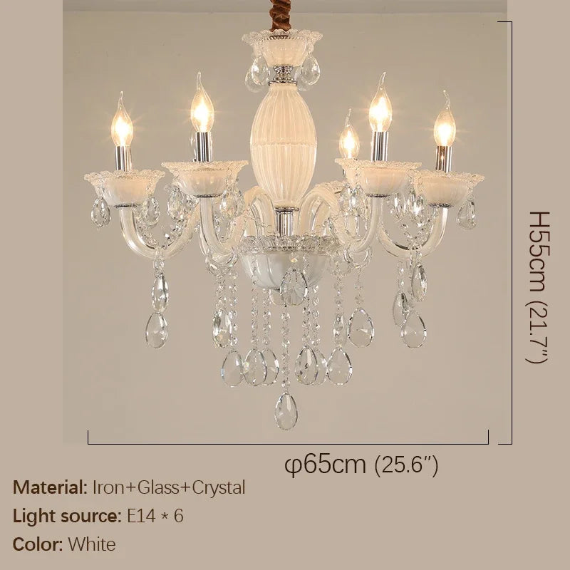 European Crystal Pendent Lamp Candle Lamp Luxury Art Living Room Restaurant Bedroom