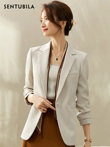 Elegant Fashion Office Lady Work Business Professional Notched Suit Jacket