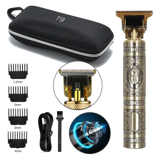 Free Sample For Men Professional Cutting Shaving Machine Cordless Vintage T9 Professional Hair Trimmer For Man