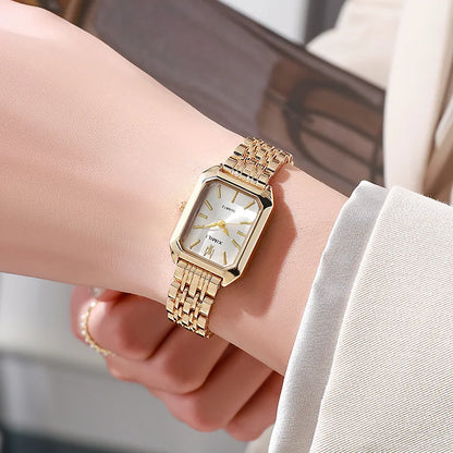 Luxury Brand Watch Women Stainless Steel Strap Fashion Gift Quartz Wristwatch