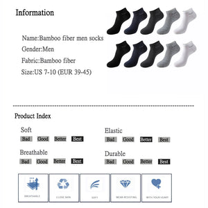10 Pairs / Pack Men's Anti-Bacterial Man Ankle Socks Men