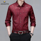 Men's Casual and Fashionable Long Sleeved Printed Shirt,