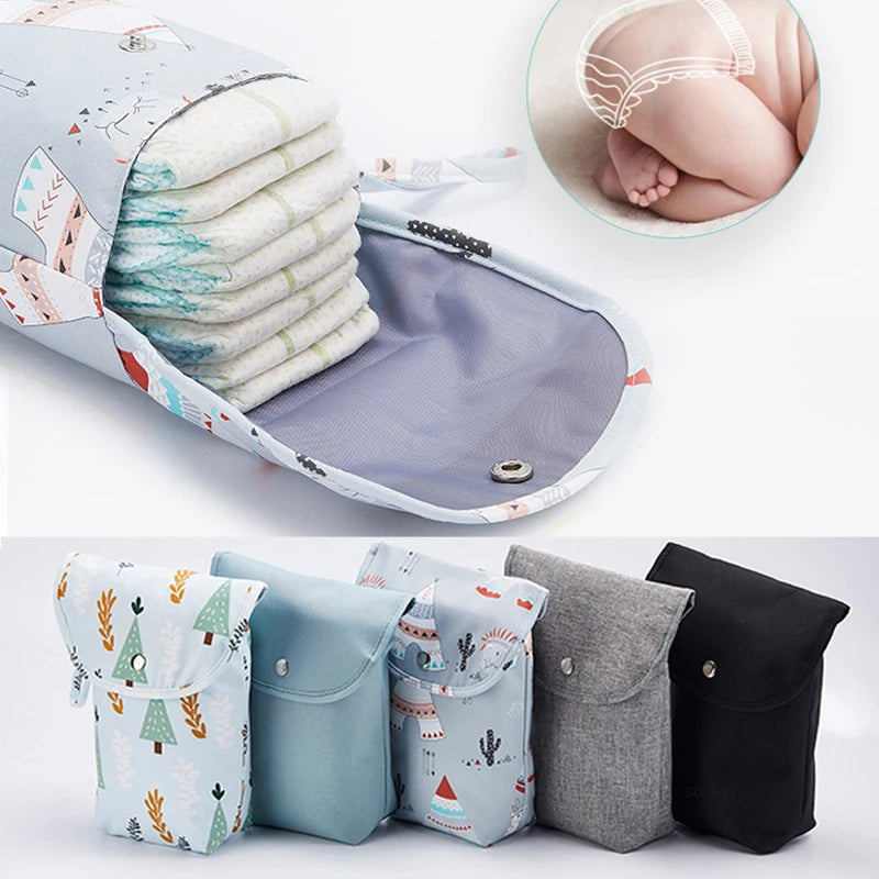 Baby Diaper Bag Waterproof Wet Dry Pack Mummy Storage Pouch Nappy Organizer Insert Tote Purse Travel Stroller Carry Bag