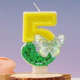 Children's Birthday Candles 0-9 Number Pink Purple Candle