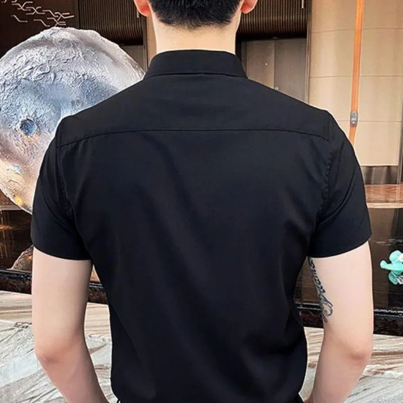 Men Short Sleeve Clothing with Normal Collar