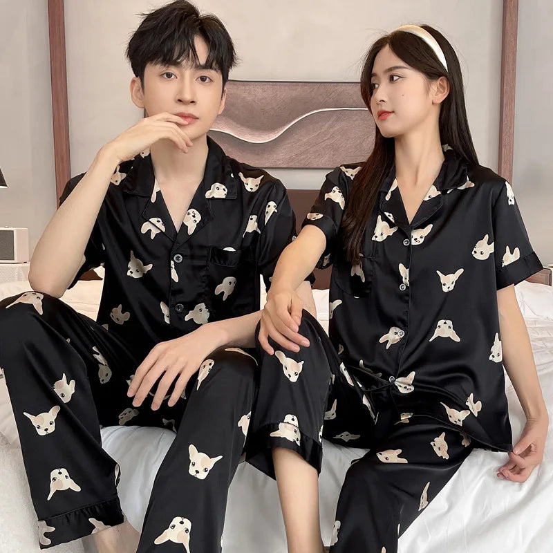 High Quality  Homewear Couple Sleepwear Female Male