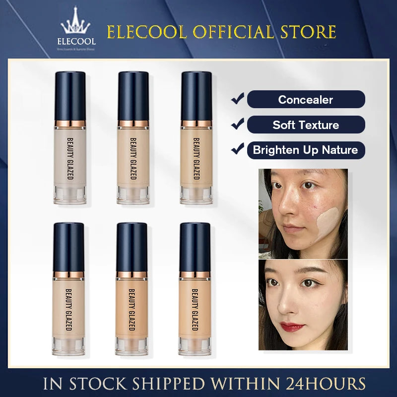 Concealer Smooth Non-Sticking Powder Liquid Concealer Full Cover Makeup Face Corrector Cream Waterproof Cosmetics