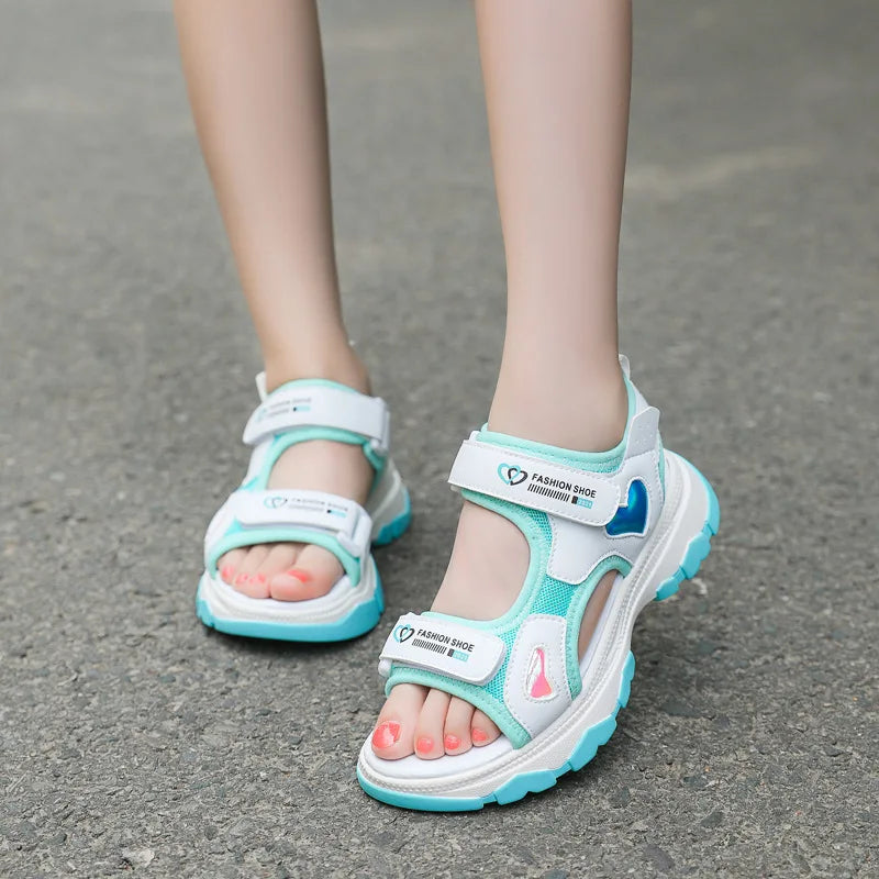 Girls' Sandals  New Summer Big Kids Beach Fashion Sports Soft Soled