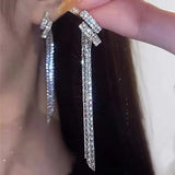 Hanging Earrings Retro Long Tassel Earrings feminine temperament  Coconut Rhinestone S925 Silver Needle 2023 NEW Fashion Jewelry