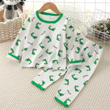 Kids Cartoon Pajama Sets Spring Girl Boy Bear Print Sleepwear