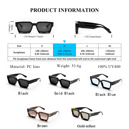 Ruiao Retro Black Millionaire Shades Luxury Sunglasses Men Designer Famous Brand Square Sun Glasses Man Women Sunglass