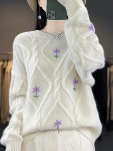 High end Luxury 100% Merino Wool Sweater Women's Autumn/Winter