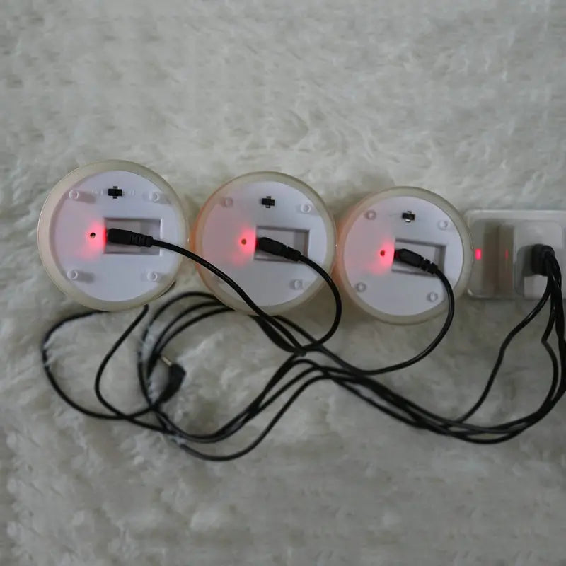 Set of 3 Rechargeable Electric Flameless Pillar Candle