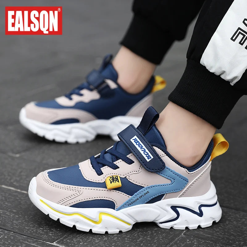 Fashion Children Sneakers Boys Shoes Leather Pu Kids Shoes School Casual