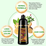 염색약 Shampoo 3 in 1 Organic Natural Hair Dye Ginseng Extract Black Hair Color Шампунь Для Волос for Cover Gray White Hair 500ML